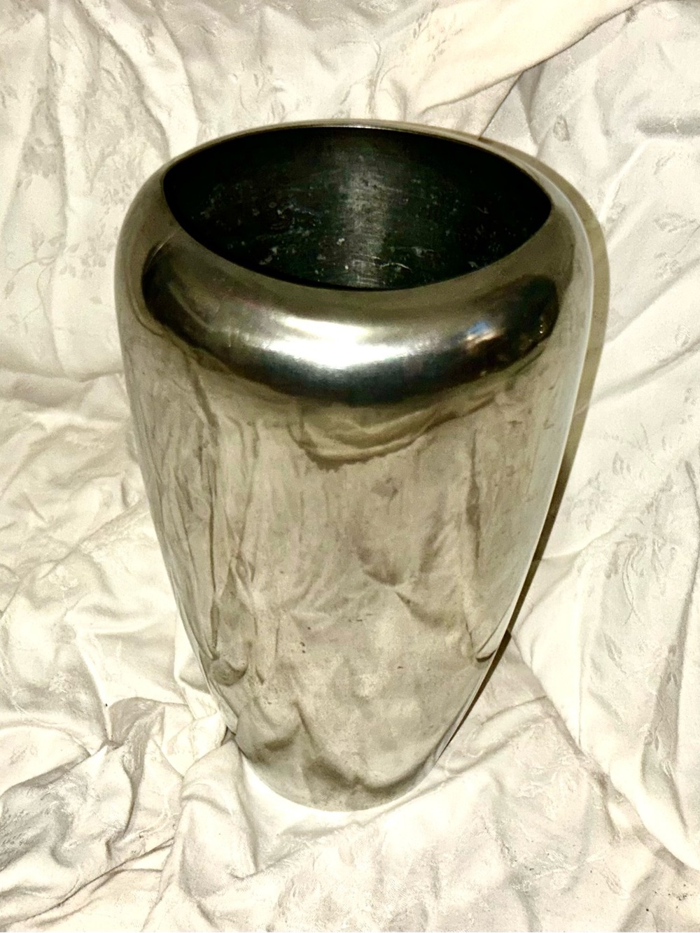 Vintage Genuine Pewter Vase Modern Minimalist Metal Bud Vase Home Decor